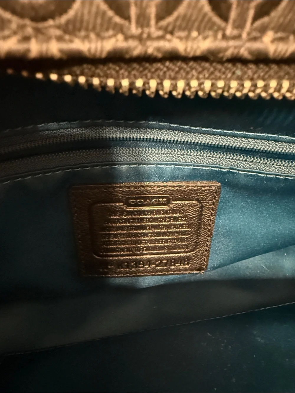 Coach Black Signature Jacquard Shoulder Bag with Silver Hardware